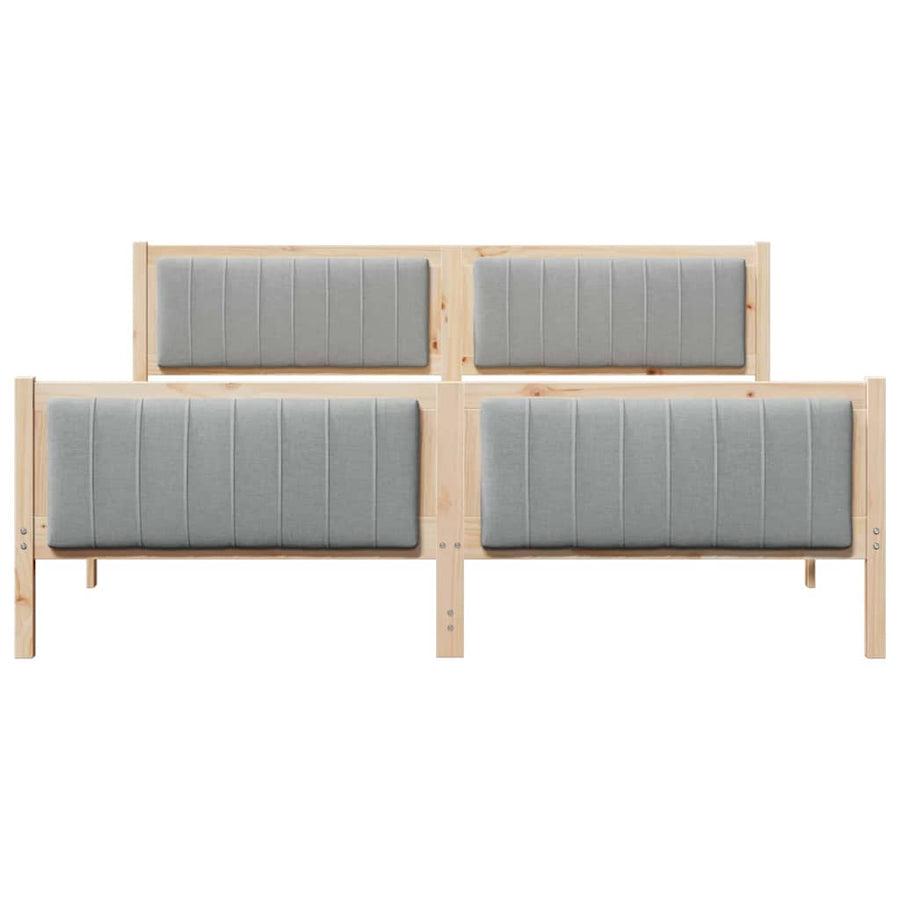 Bedframe Bruin en lichtgrijs 180 x 200 cm Massief grenenhout