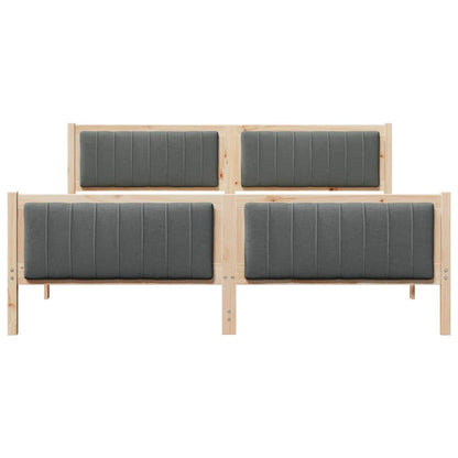 Bedframe Bruin en donkergrijs 180 x 200 cm Massief grenenhout