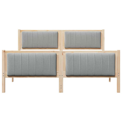 Bedframe Bruin en lichtgrijs 160 x 200 cm Massief grenenhout