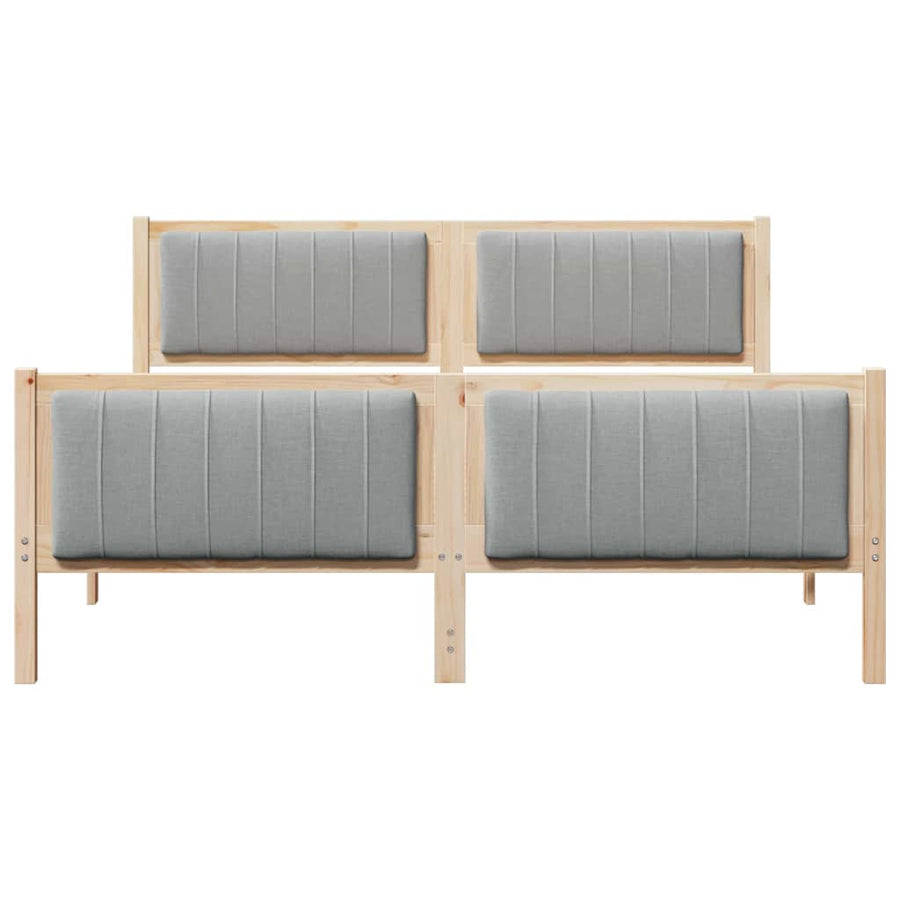 Bedframe Bruin en lichtgrijs 150 x 200 cm Massief grenenhout
