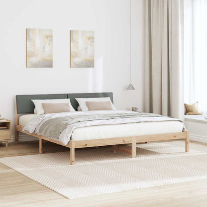 Bedframe Bruin en donkergrijs 180 x 200 cm Massief grenenhout