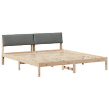 Bedframe Bruin en donkergrijs 180 x 200 cm Massief grenenhout