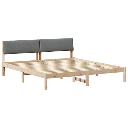 Bedframe Bruin en donkergrijs 180 x 200 cm Massief grenenhout