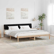 Bedframe massief grenenhout 200x200 cm bruin zwart