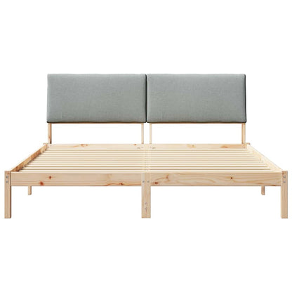 Bedframe Bruin en lichtgrijs 180 x 200 cm Massief grenenhout