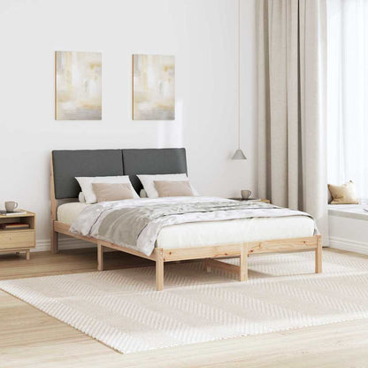 Bedframe Bruin en donkergrijs 160 x 200 cm Massief grenenhout