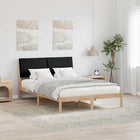 Bedframe 160x200 cm massief grenenhout bruin zwart
