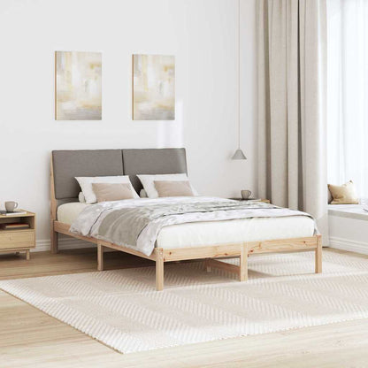 Bedframe Bruin en taupe 160 x 200 cm Massief grenenhout