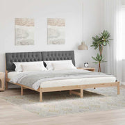 Bedframe massief grenenhout 200x200 cm bruin