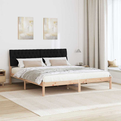 Bedframe met Gevoerd Hoofdgedeelte Bruin 180 x 200 cm