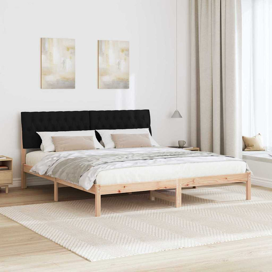 Bedframe met Gevoerd Hoofdgedeelte Bruin 180 x 200 cm