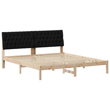 Bedframe met Gevoerd Hoofdgedeelte Bruin 180 x 200 cm
