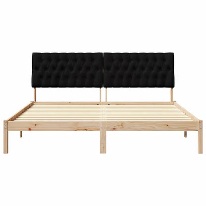 Bedframe met Gevoerd Hoofdgedeelte Bruin 180 x 200 cm