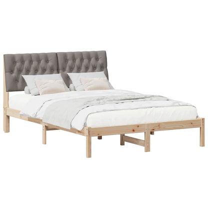 Bedframe met Gevoerd Hoofdgedeelte Bruin 160 x 200 cm