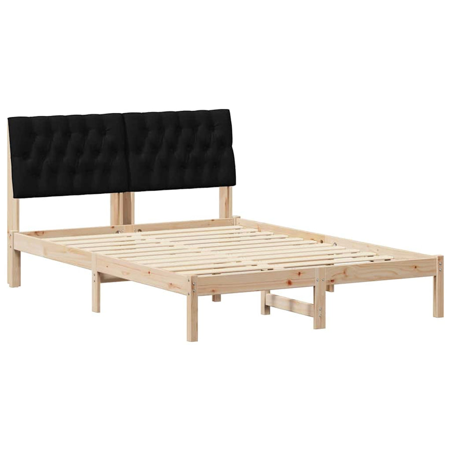 Bedframe met Gevoerd Hoofdgedeelte Bruin 150 x 200 cm