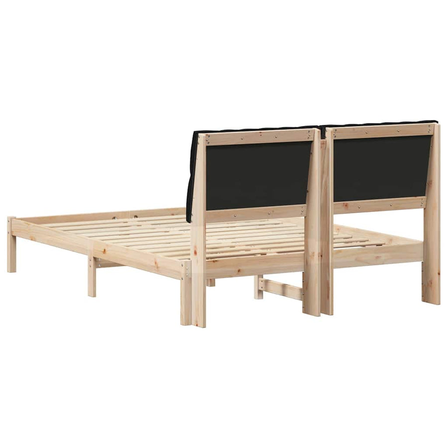 Bedframe met Gevoerd Hoofdgedeelte Bruin 150 x 200 cm
