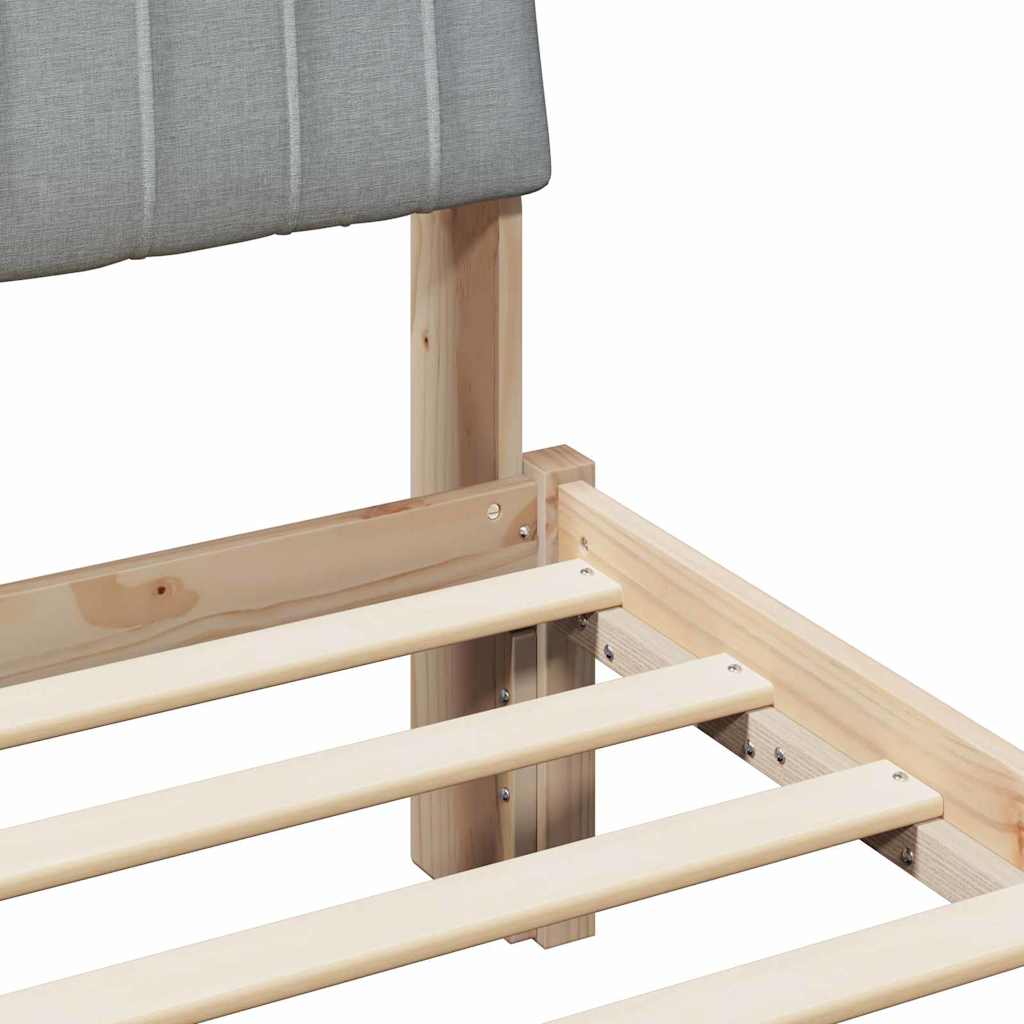 Bedframe met hoofdeinde Bruin 200 x 200 cm Stof