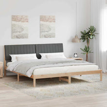 Bedframe met hoofdeinde Bruin 200 x 200 cm Stof