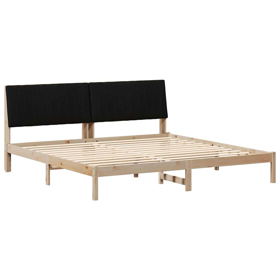 Bedframe met hoofdeinde Bruin 200 x 200 cm Stof