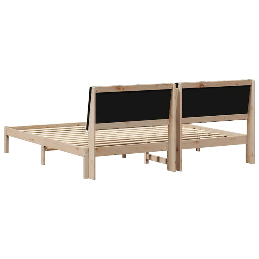 Bedframe met hoofdeinde Bruin 200 x 200 cm Stof