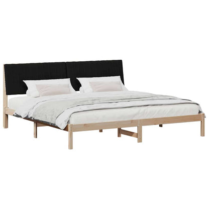 Bedframe met hoofdeinde Bruin 200 x 200 cm Stof