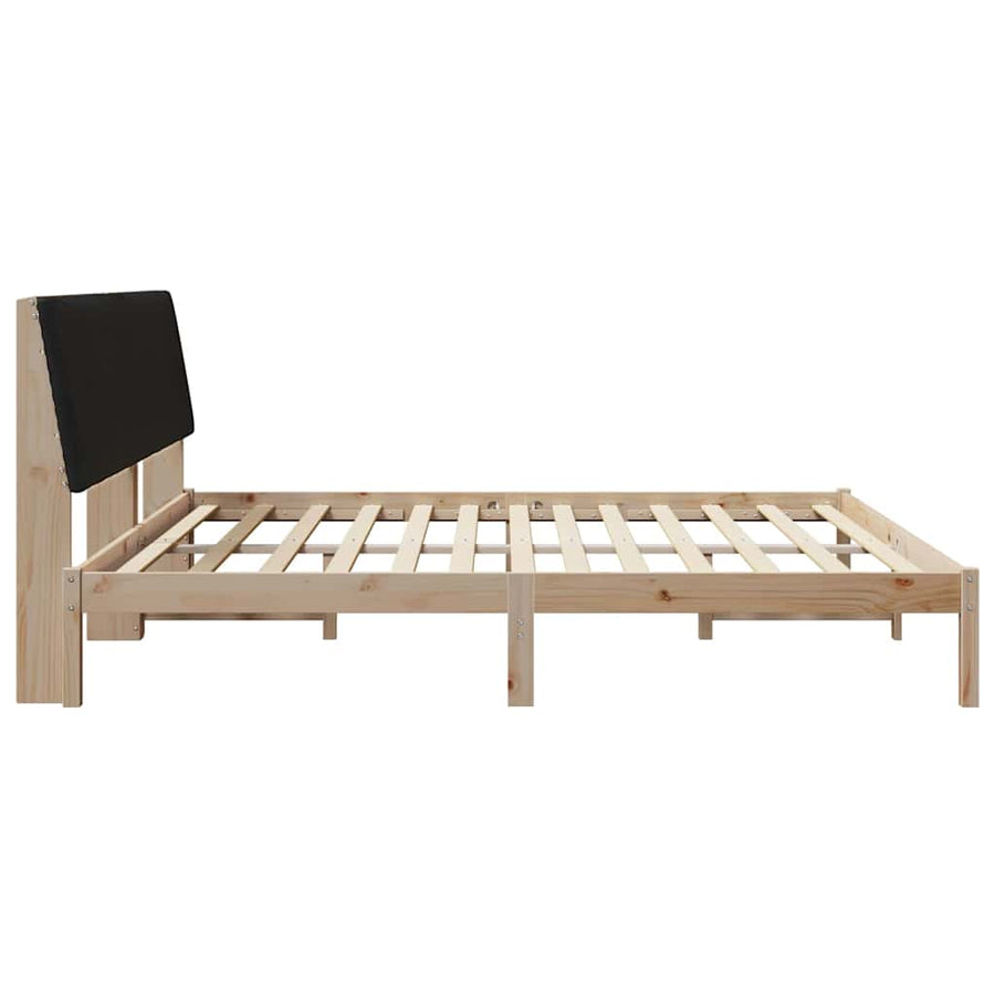 Bedframe met hoofdeinde Bruin 200 x 200 cm Stof