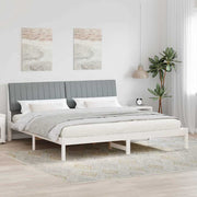 Bedframe massief grenenhout 200x200 cm wit