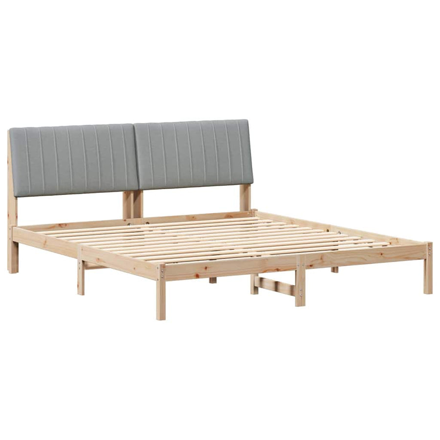 Bedframe met hoofdeinde Bruin 180 x 200 cm Stof