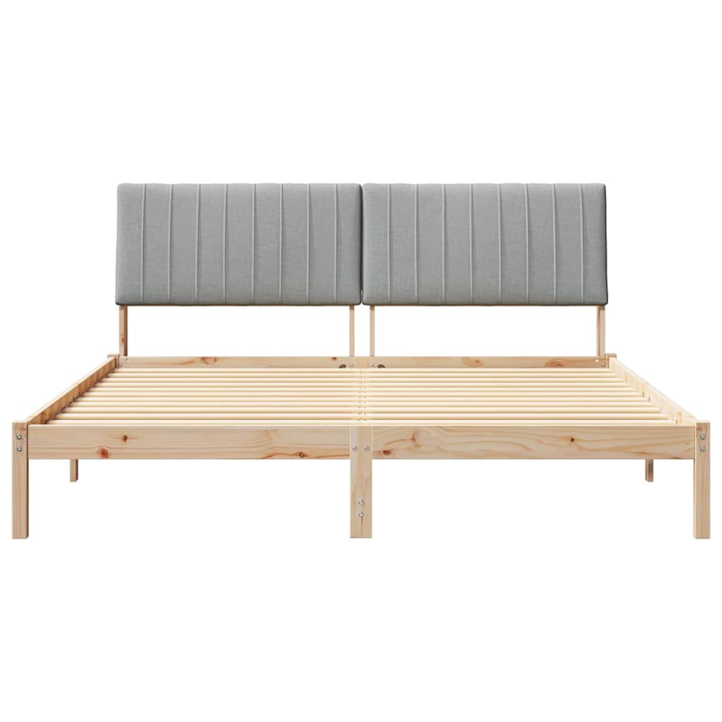 Bedframe met hoofdeinde Bruin 180 x 200 cm Stof