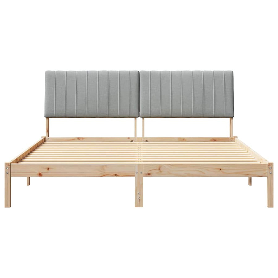 Bedframe met hoofdeinde Bruin 180 x 200 cm Stof