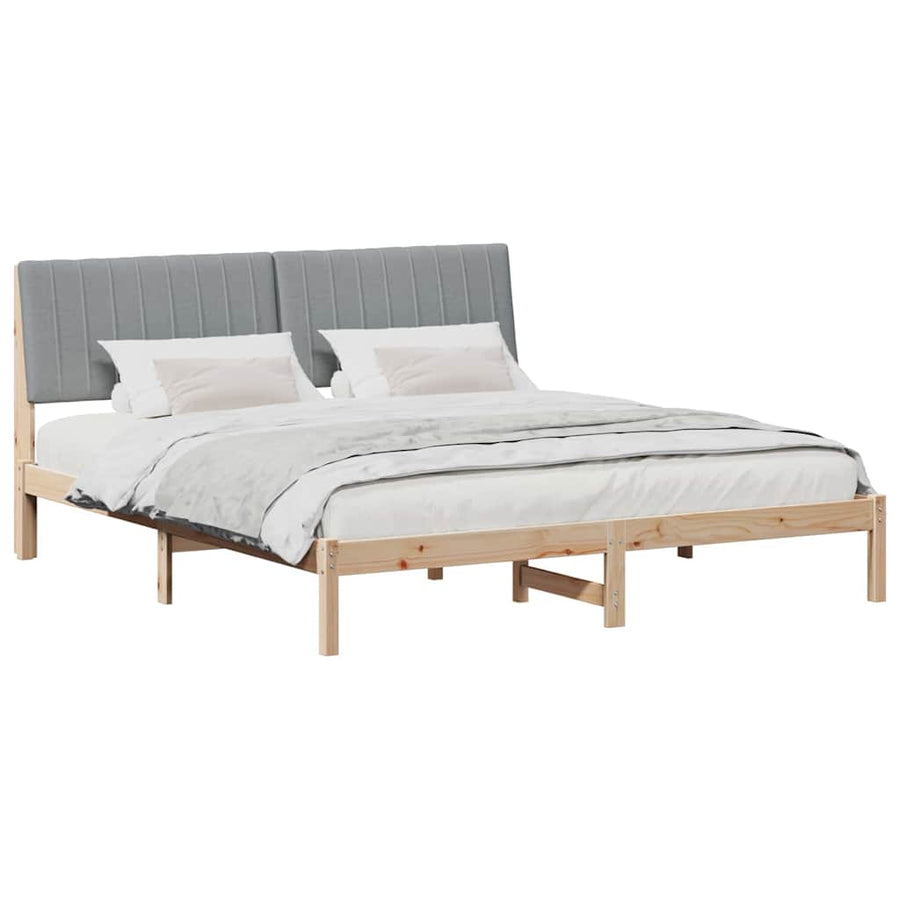 Bedframe met hoofdeinde Bruin 180 x 200 cm Stof