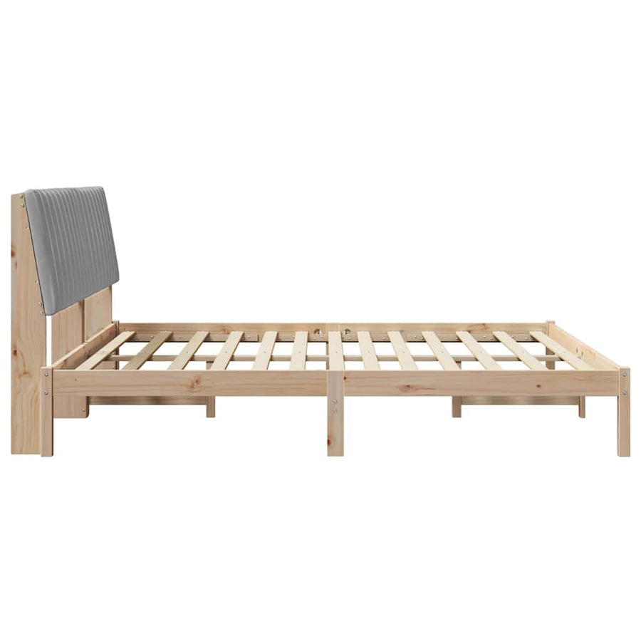 Bedframe met hoofdeinde Bruin 180 x 200 cm Stof