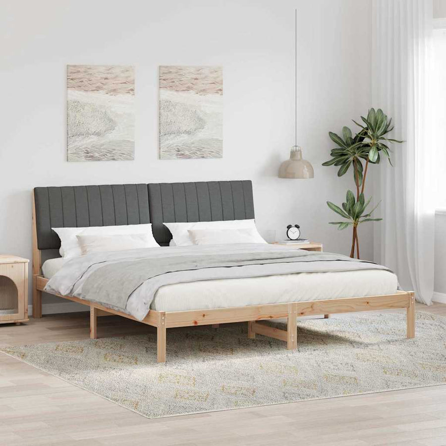 Bedframe met hoofdeinde Bruin 180 x 200 cm Stof
