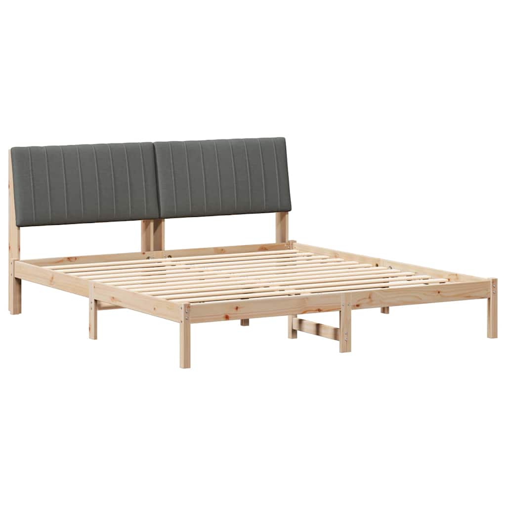 Bedframe met hoofdeinde Bruin 180 x 200 cm Stof
