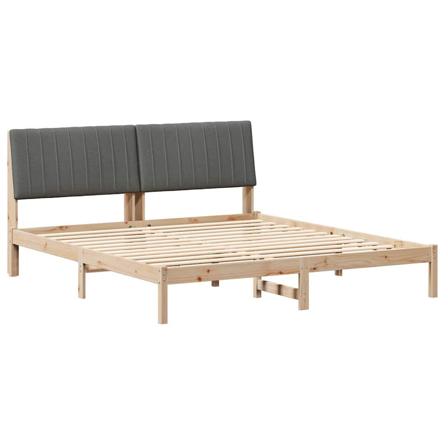 Bedframe met hoofdeinde Bruin 180 x 200 cm Stof