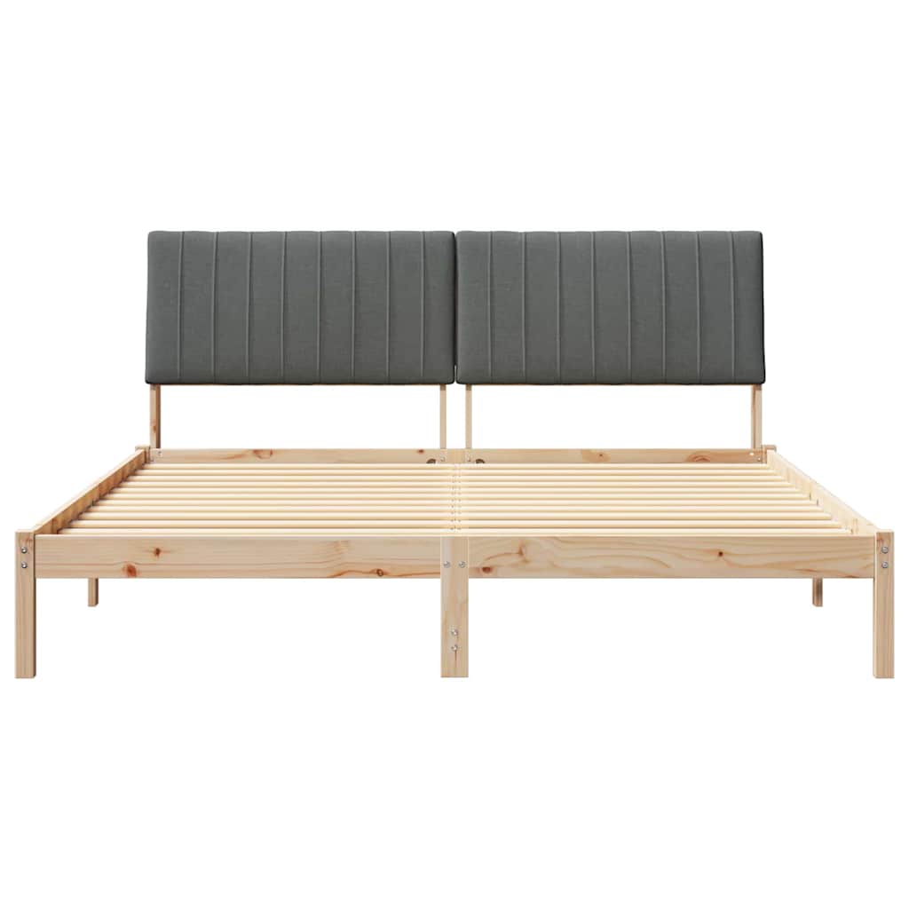 Bedframe met hoofdeinde Bruin 180 x 200 cm Stof