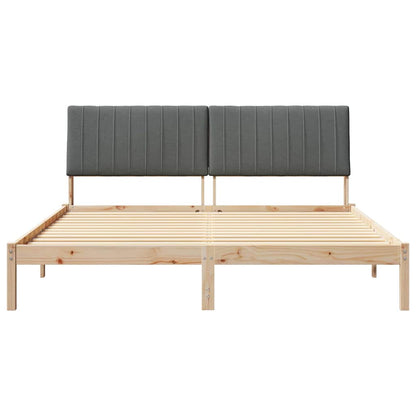 Bedframe met hoofdeinde Bruin 180 x 200 cm Stof