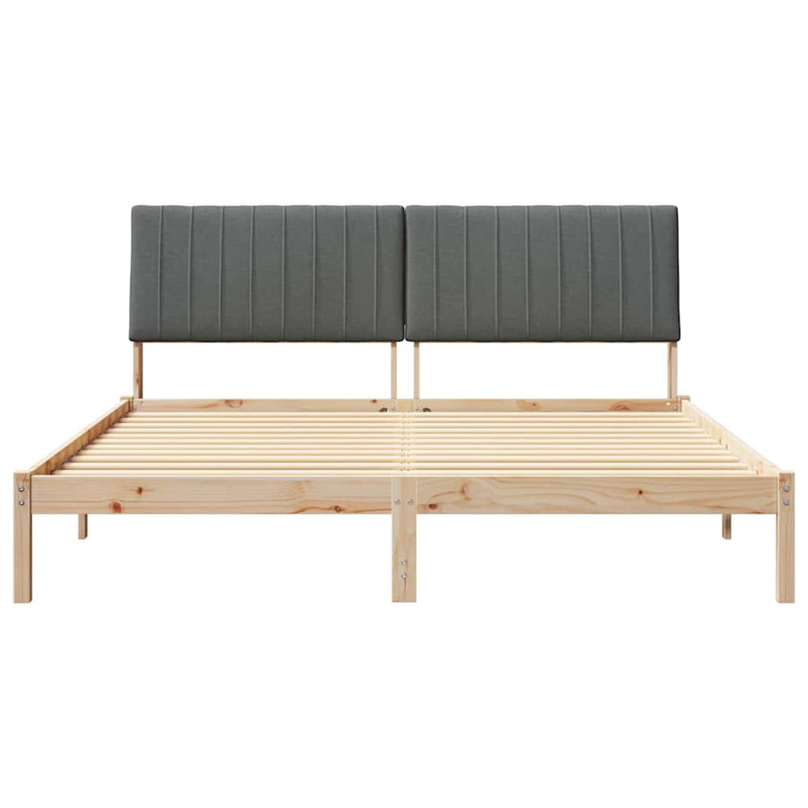 Bedframe met hoofdeinde Bruin 180 x 200 cm Stof