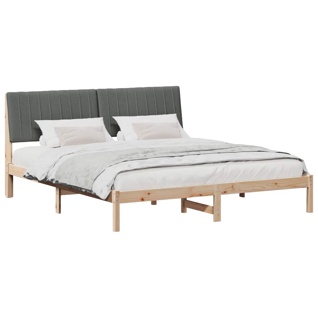 Bedframe met hoofdeinde Bruin 180 x 200 cm Stof
