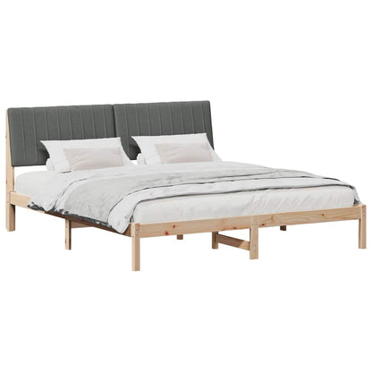 Bedframe met hoofdeinde Bruin 180 x 200 cm Stof