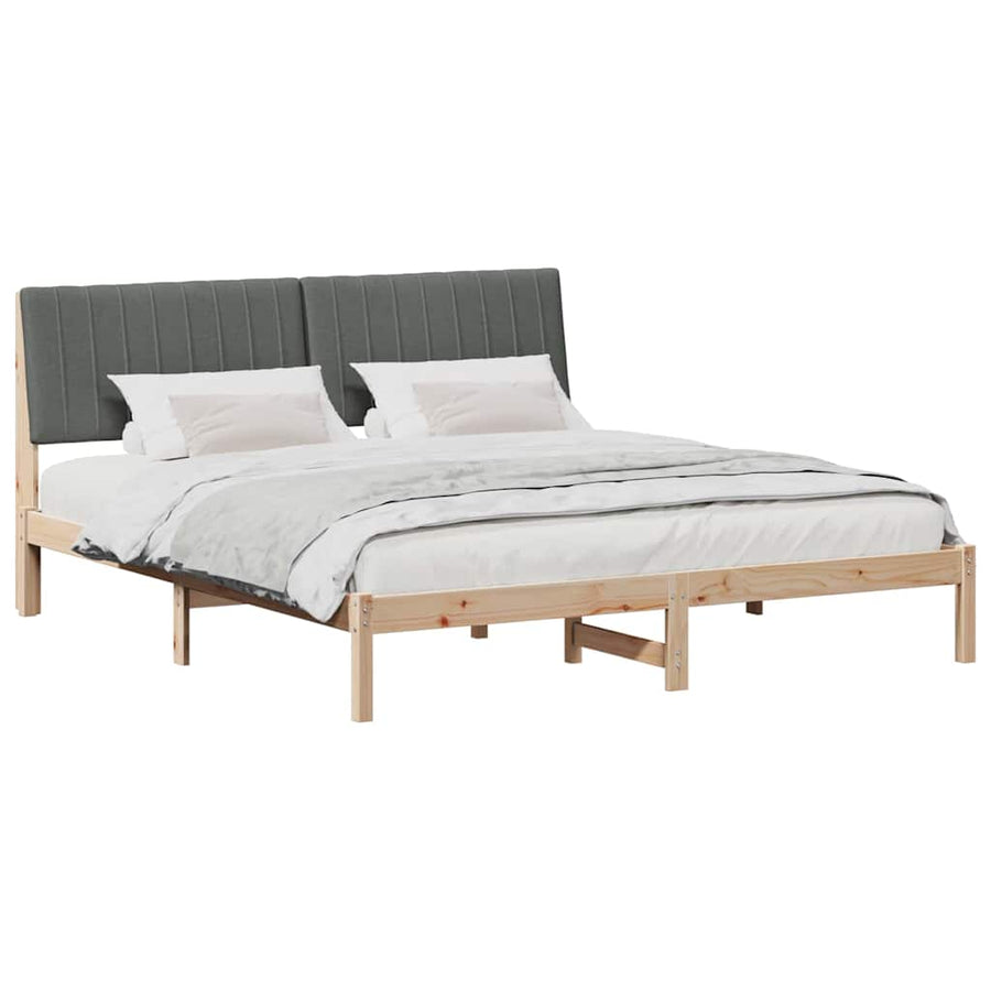 Bedframe met hoofdeinde Bruin 180 x 200 cm Stof