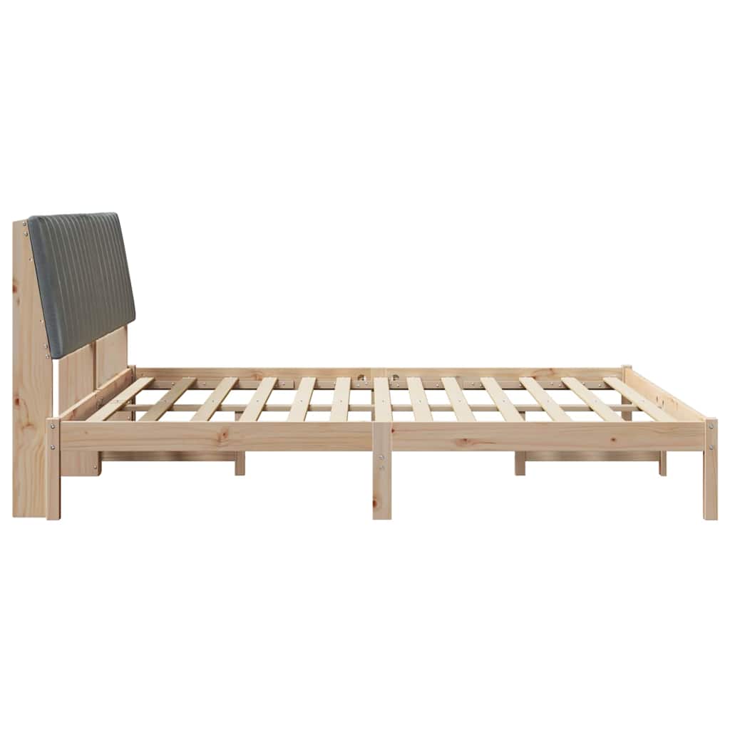 Bedframe met hoofdeinde Bruin 180 x 200 cm Stof