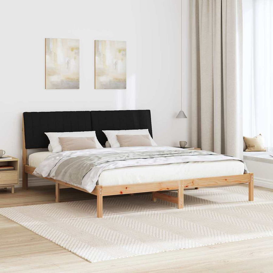 Bedframe met hoofdeinde Bruin 180 x 200 cm Stof