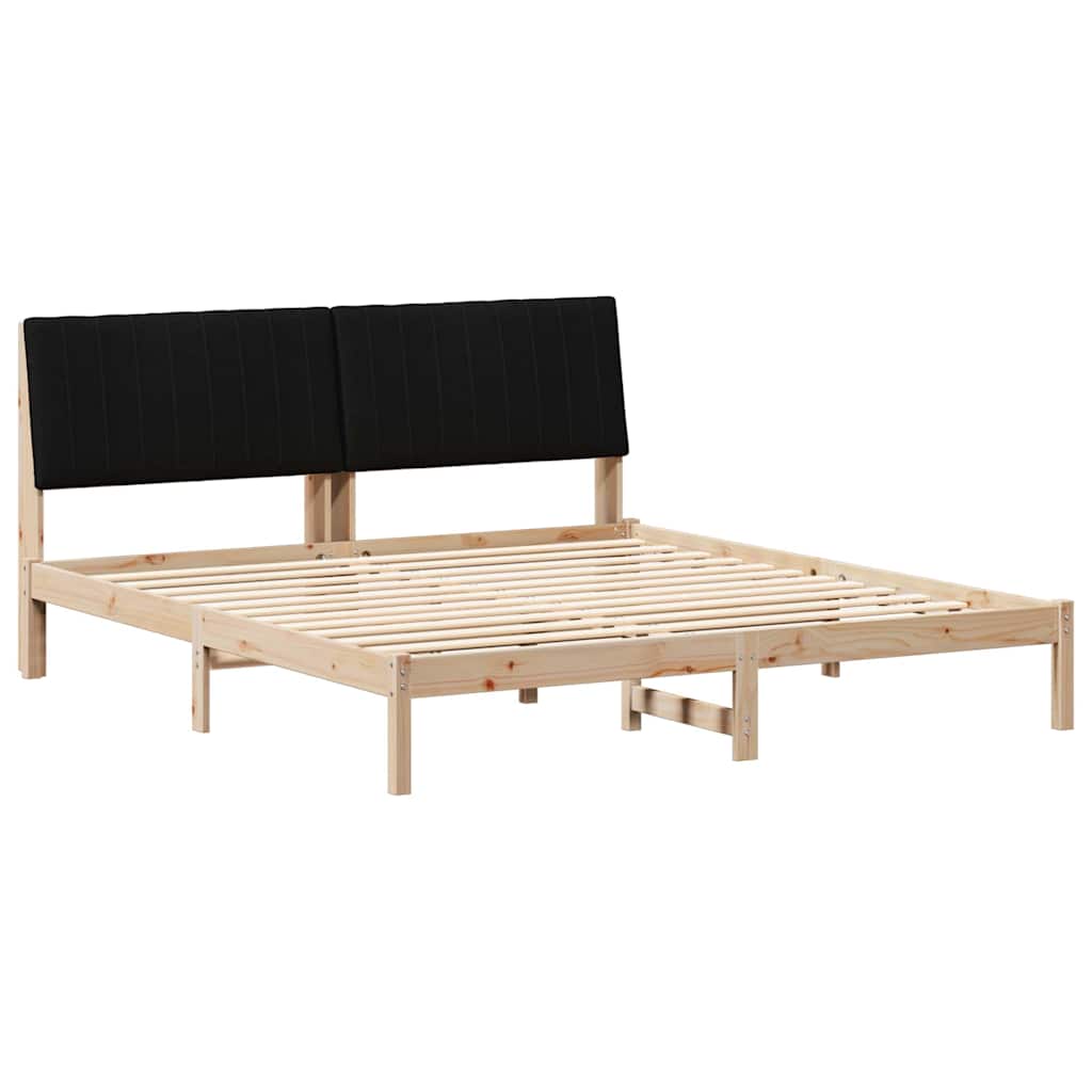 Bedframe met hoofdeinde Bruin 180 x 200 cm Stof