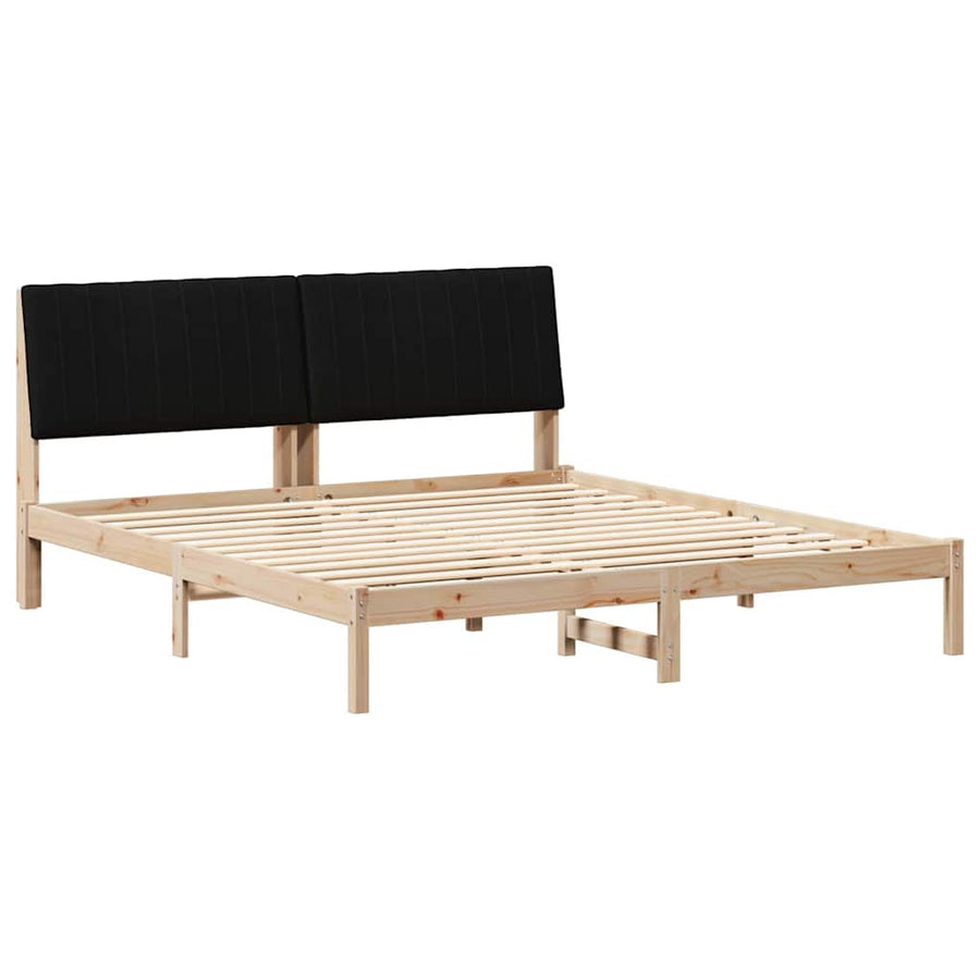Bedframe met hoofdeinde Bruin 180 x 200 cm Stof