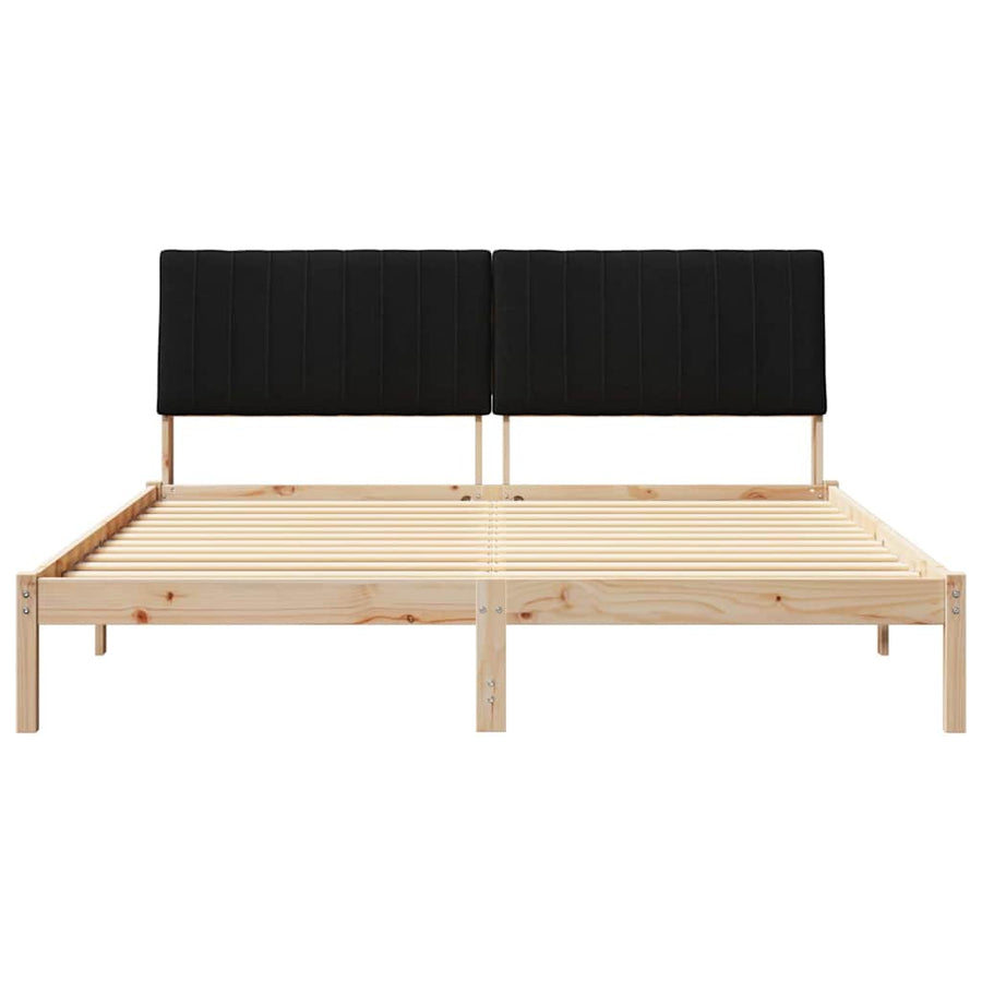 Bedframe met hoofdeinde Bruin 180 x 200 cm Stof