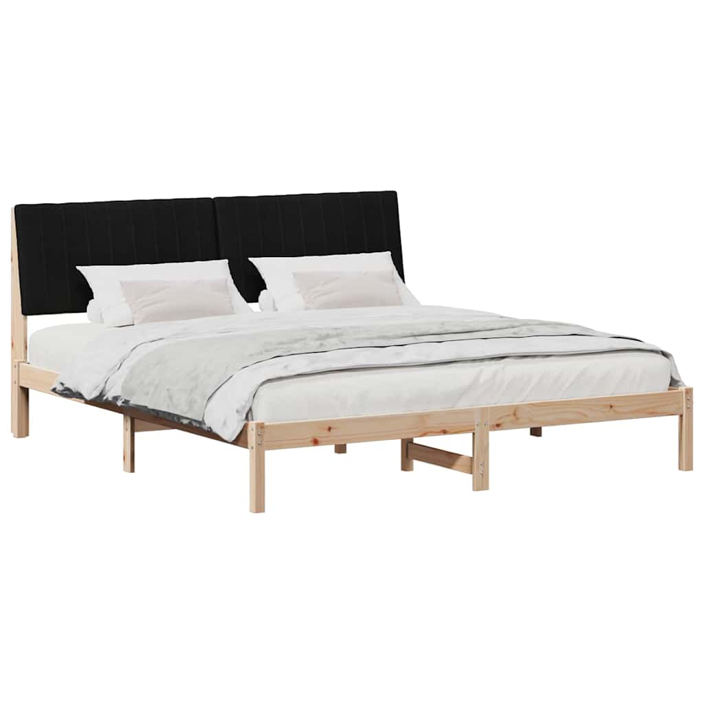 Bedframe met hoofdeinde Bruin 180 x 200 cm Stof