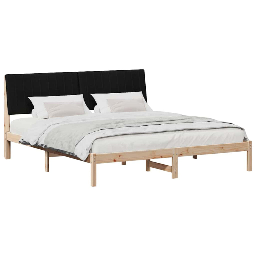 Bedframe met hoofdeinde Bruin 180 x 200 cm Stof