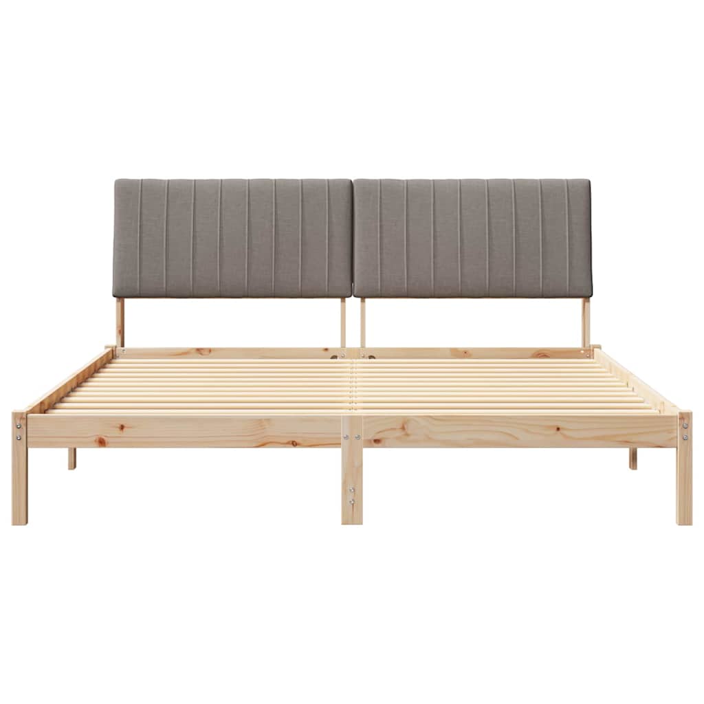 Bedframe met hoofdeinde Bruin 180 x 200 cm Stof