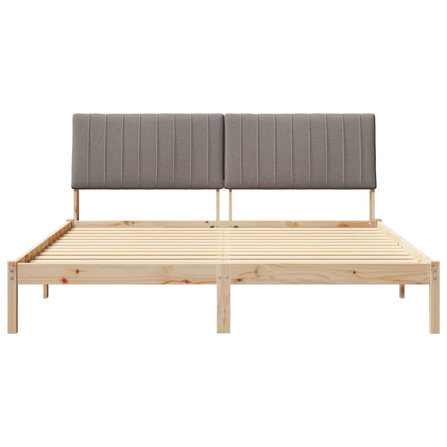 Bedframe met hoofdeinde Bruin 180 x 200 cm Stof